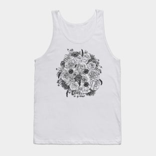 June Birth Month Flower Bouquet Drawing Tank Top